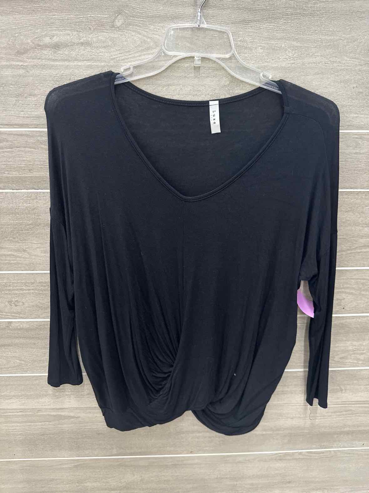 Luxe Black Womens Size Small Shirt
