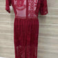 Burgundy Womens Size 6 Dress