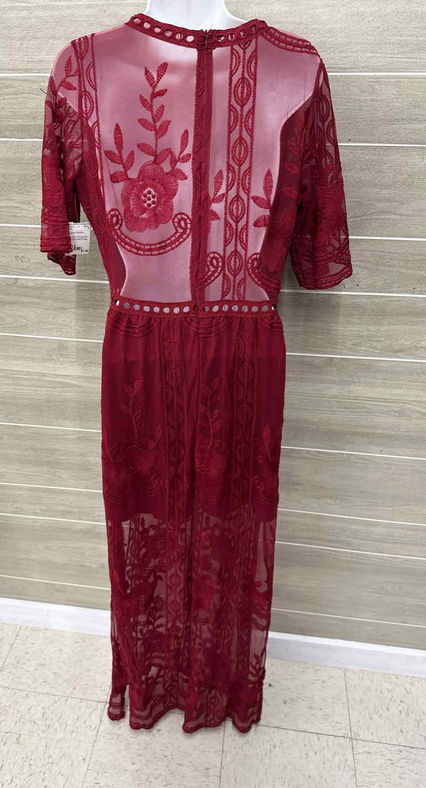 Burgundy Womens Size 6 Dress