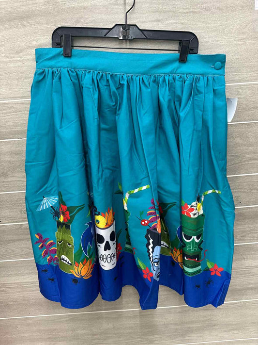 Unique Vintage Teal Womens Size 16 Skirt