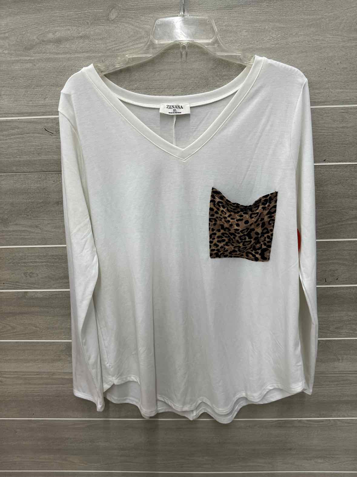 Zenana Size XL Cream Womens Shirt