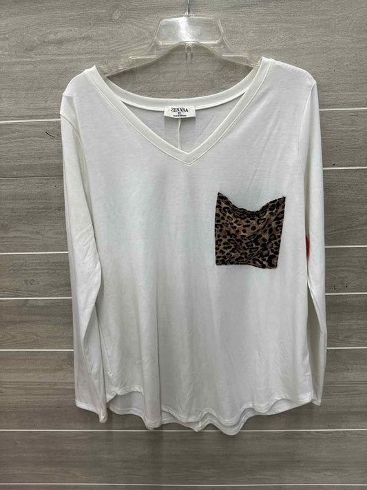 Zenana Size XL Cream Womens Shirt