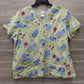 Disney Size XL Green Womens Scrub Top