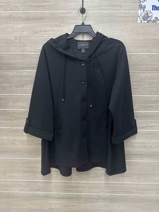 Christian Siriano Black Womens Women Size 3X Jacket (Outdoor)