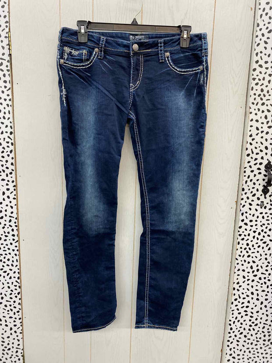 Silver Blue Womens Size 12 Jeans