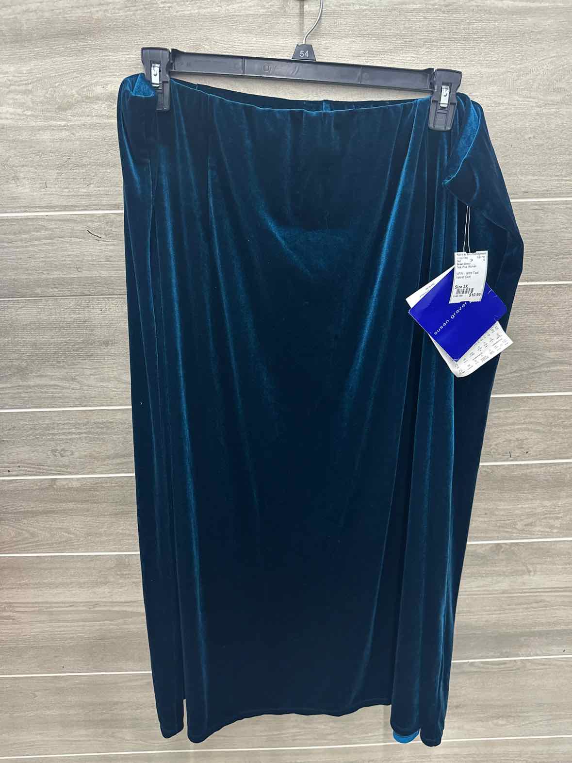 Susan Graver Size 3X Teal Plus Skirt