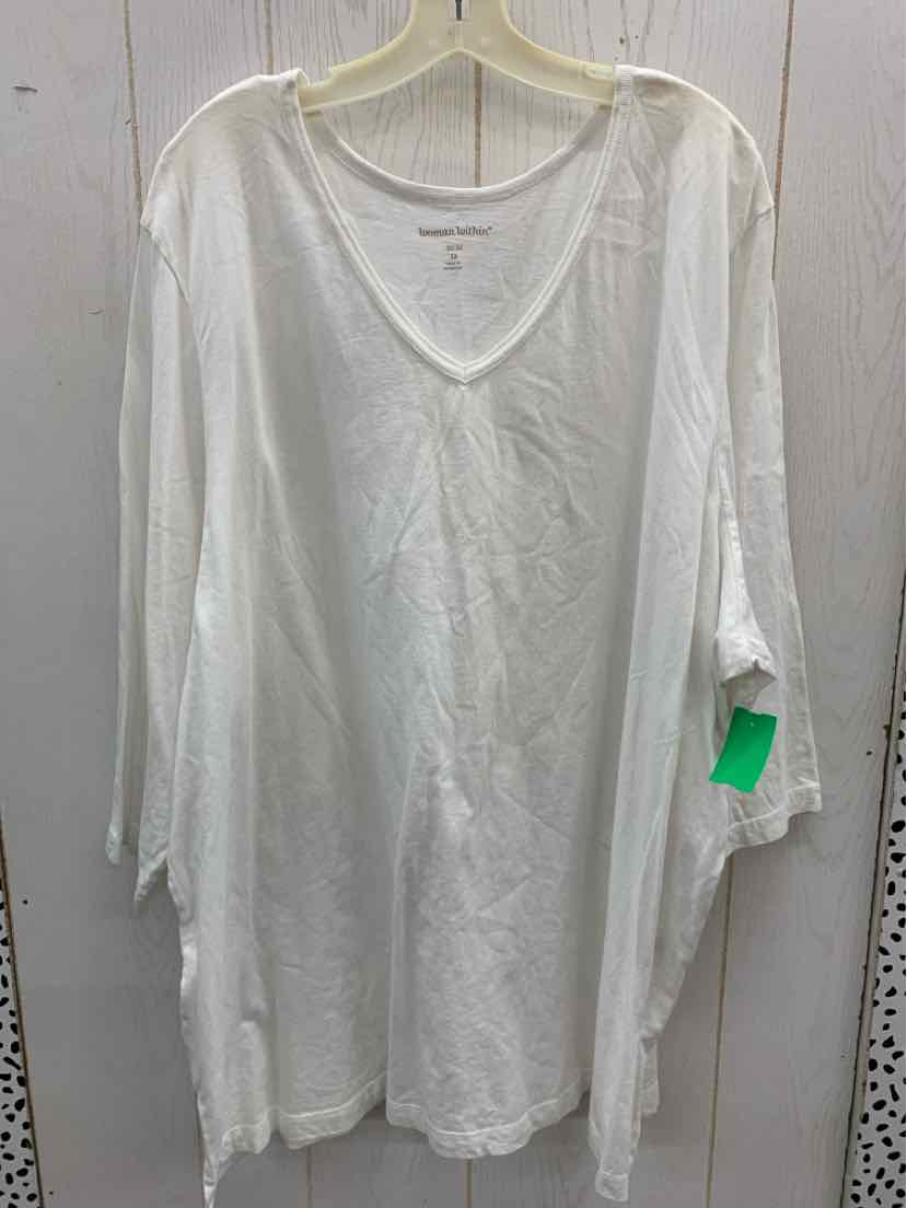 Woman Within White Womens Size 4X Shirt