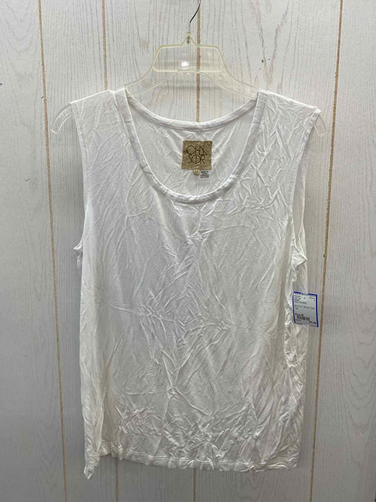 Chaser White Womens Size M Tank Top