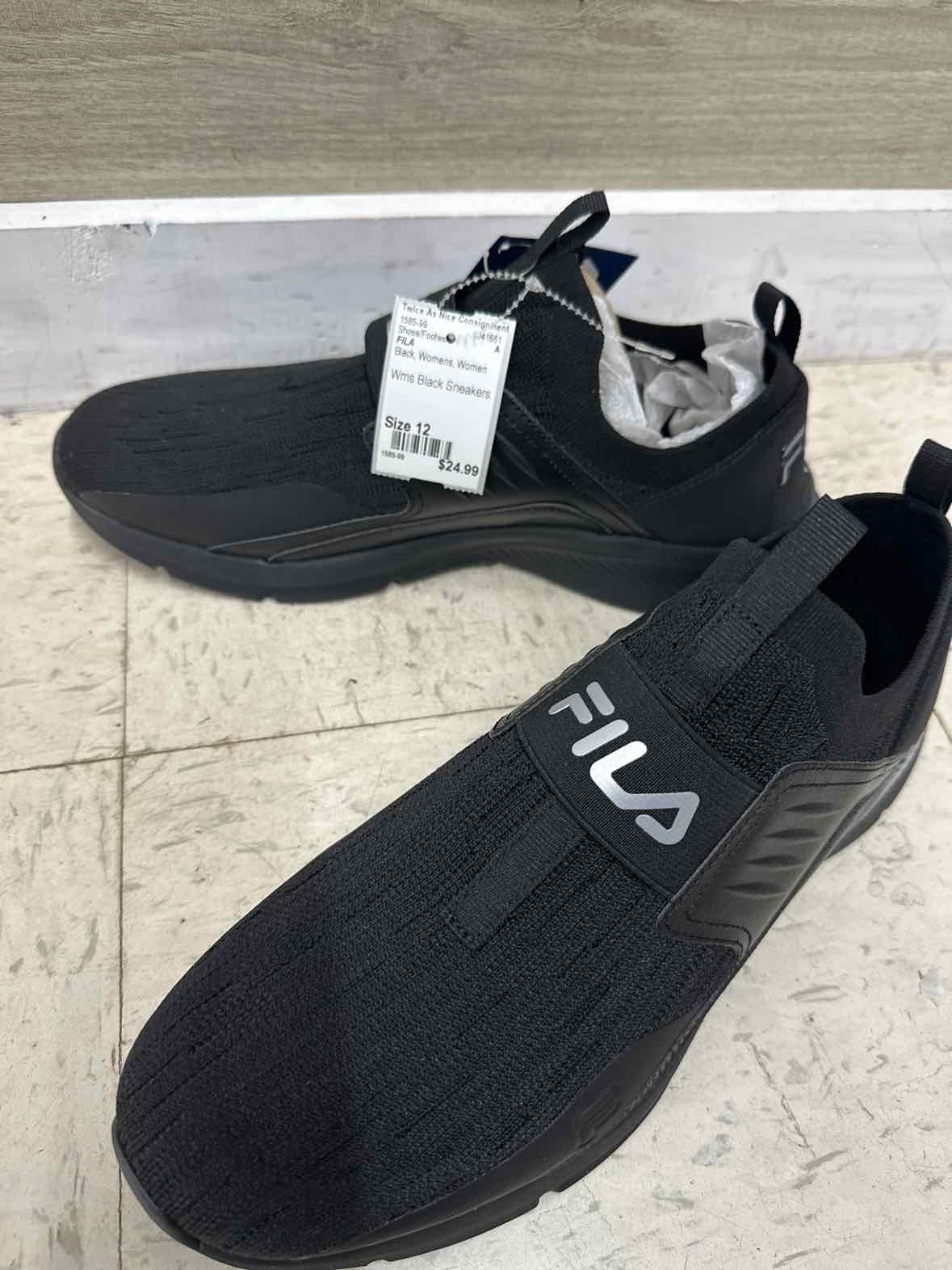 FILA US Shoe Size 12 Black Womens Shoes/Footwear