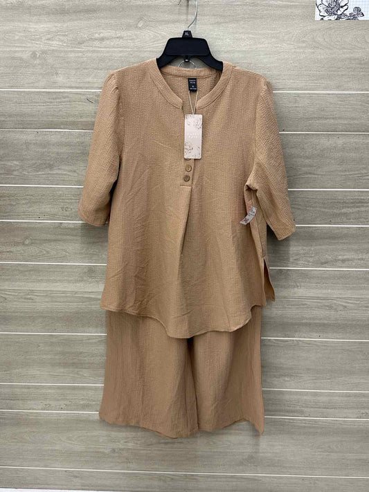 Emory Rose Tan Womens Women Size 12/14 Pant Set