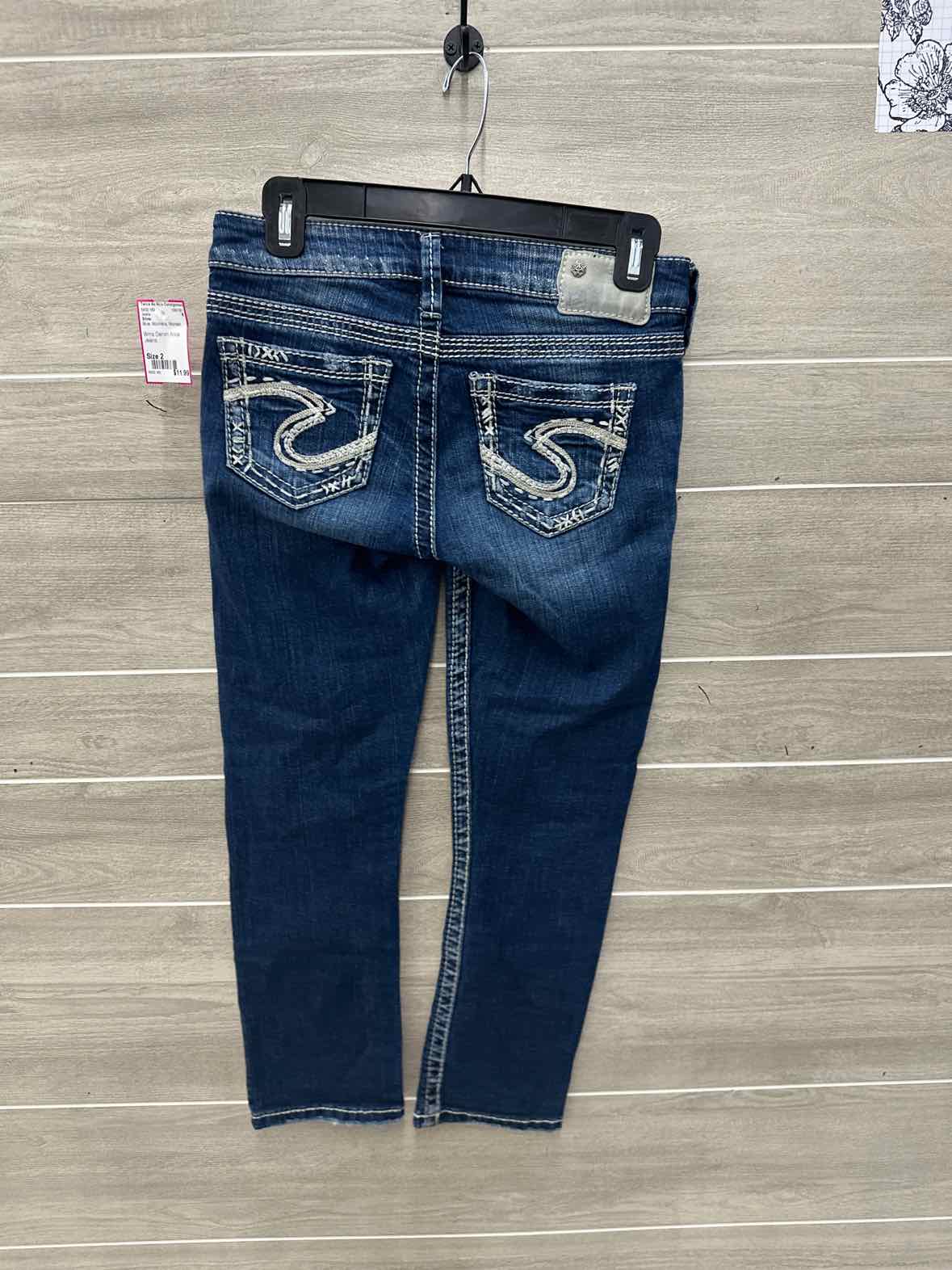 Silver Size 2 Blue Womens Jeans