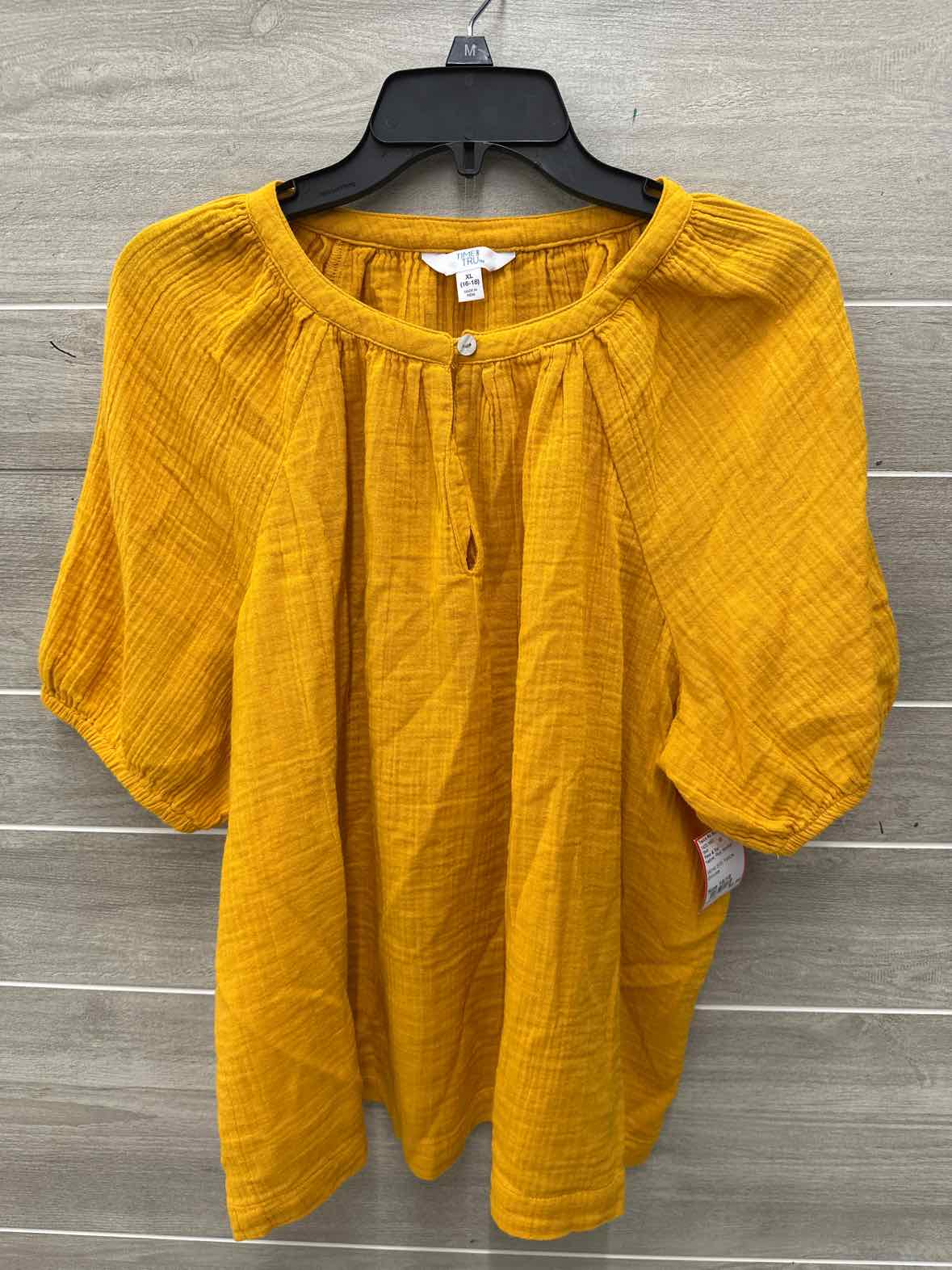 Time & Tru Size 16/18 Yellow Plus Shirt