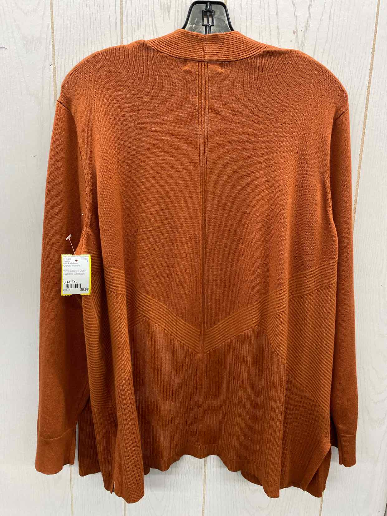 89th & Madison Orange Womens Size 2X Sweater