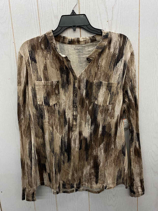 Relativity Brown Womens Size XL Shirt