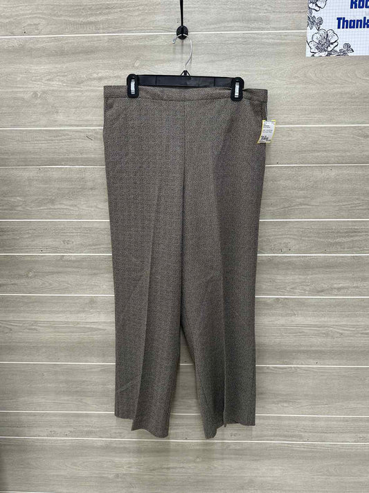 Alfred Dunner Brown Womens Size 16 Pants