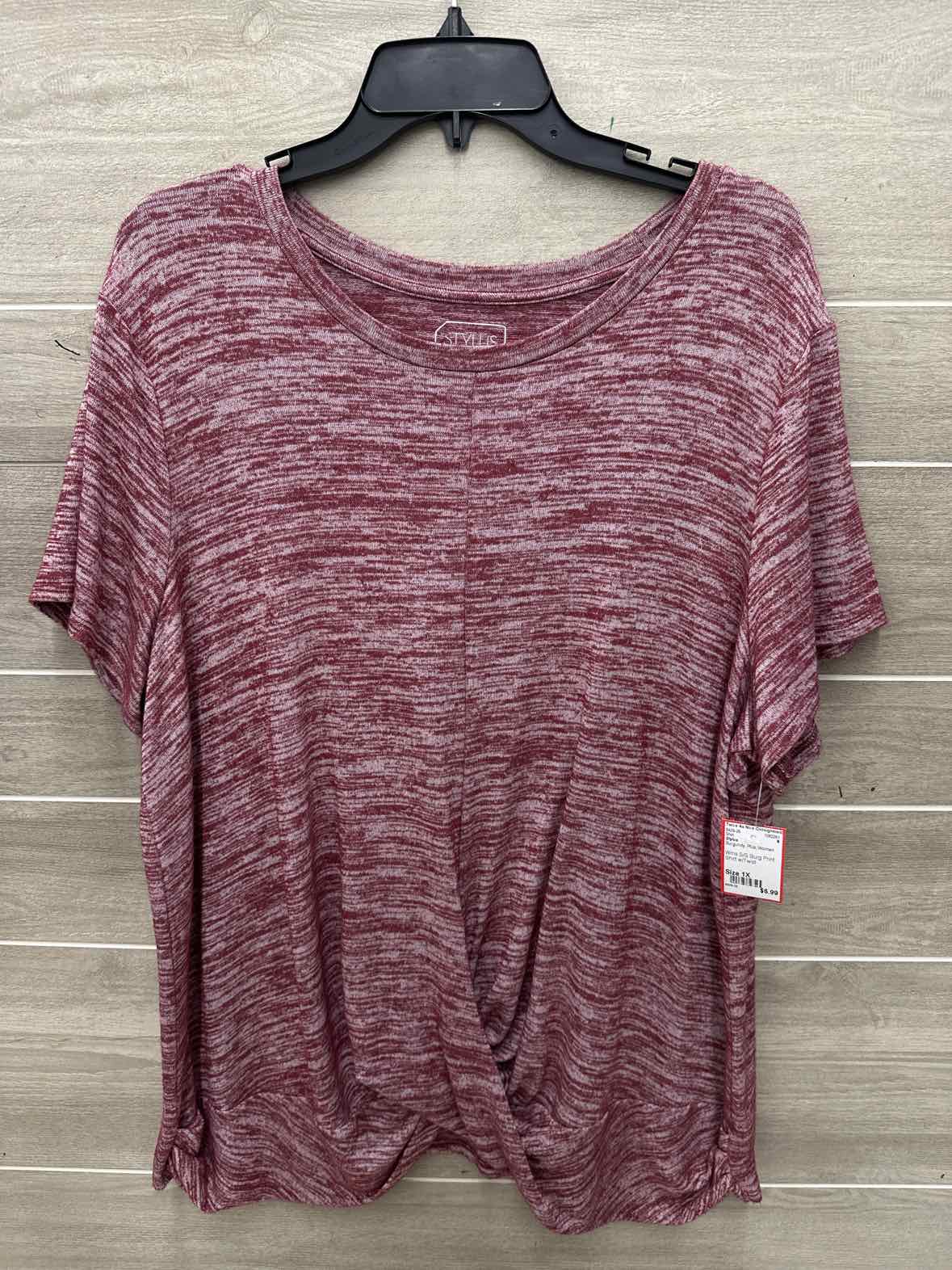Stylus Size 1X Burgundy Plus Shirt