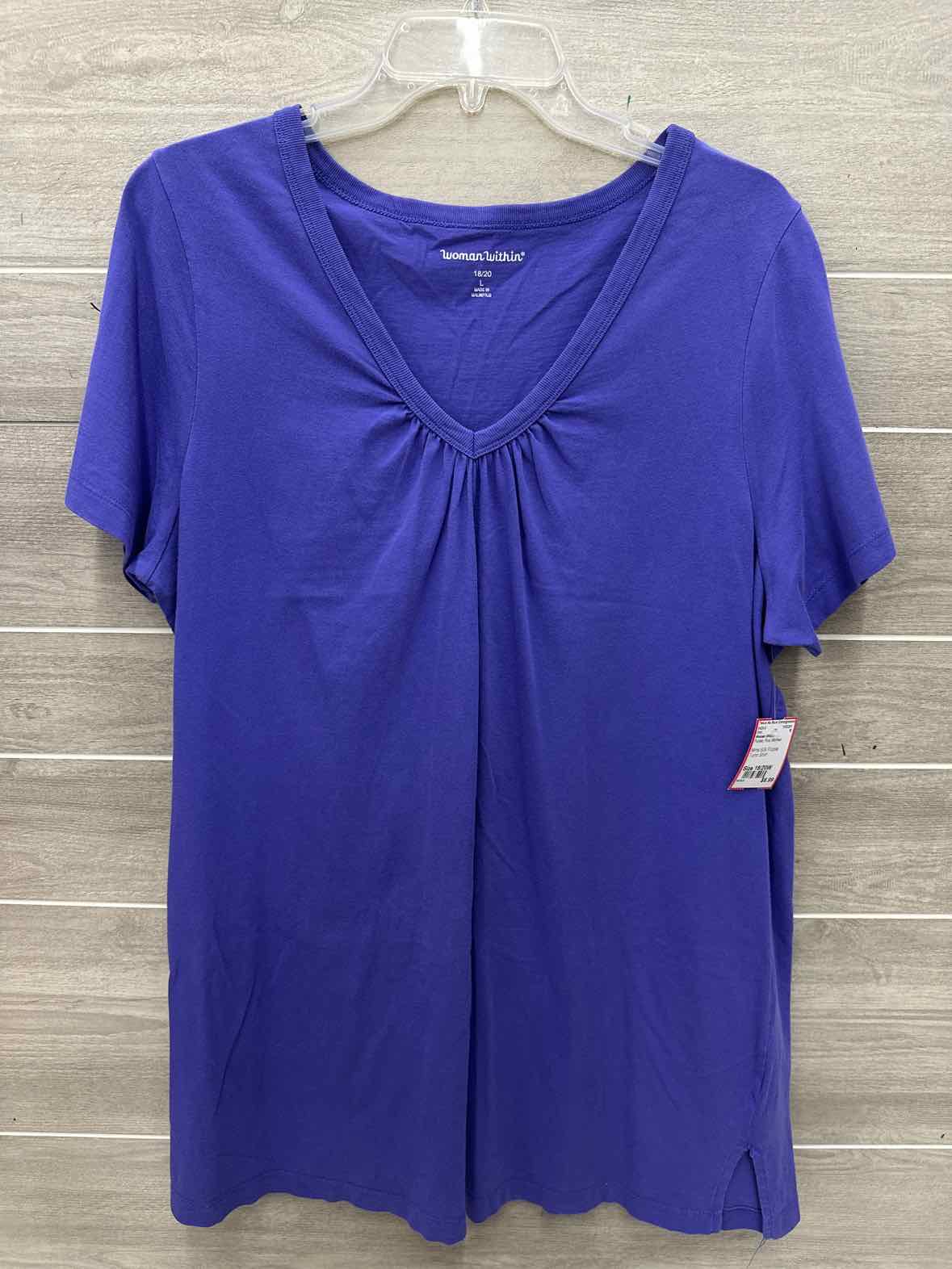 Woman Within Size 18/20W Purple Plus Shirt