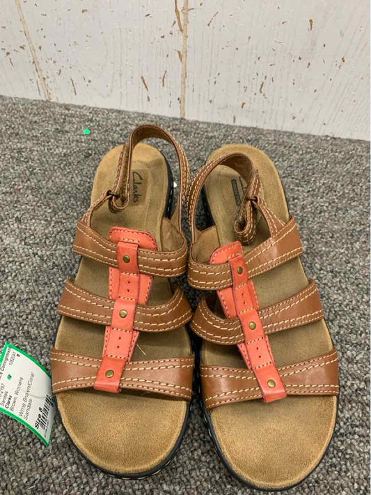 Clarks Brown Womens Size 8 Sandals