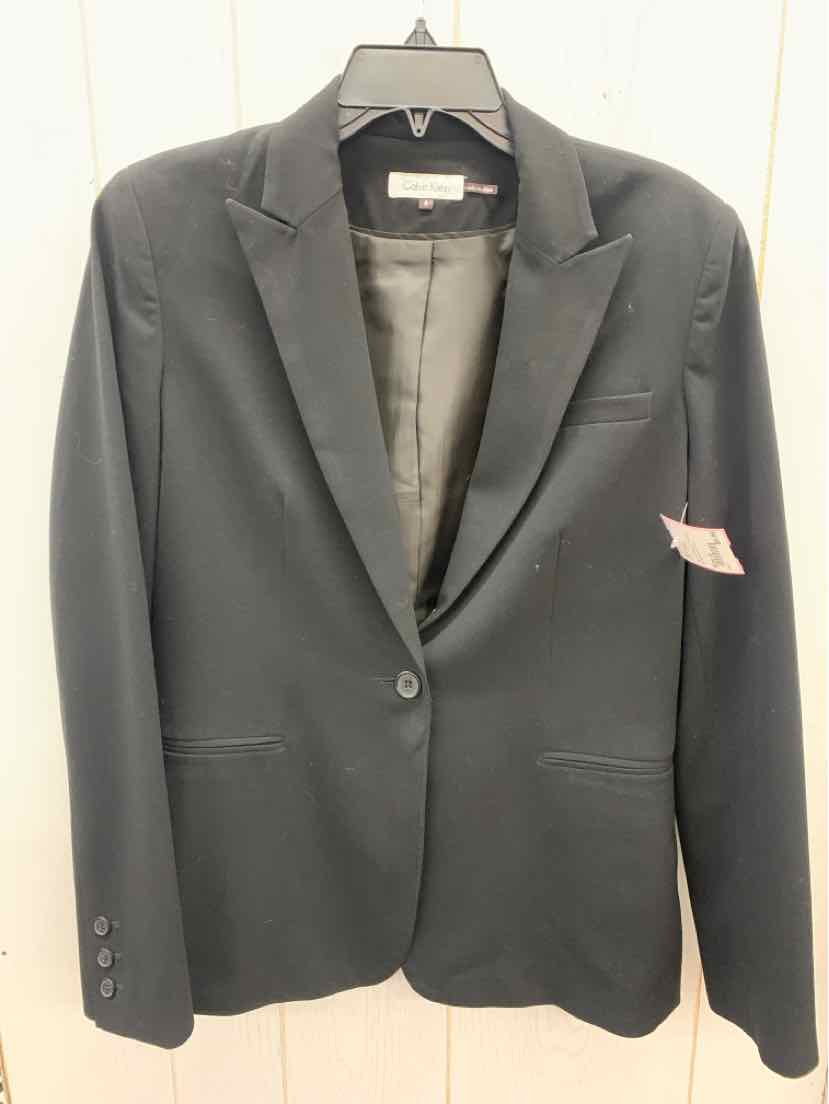 Calvin Klein Black Womens Size 8 Blazer