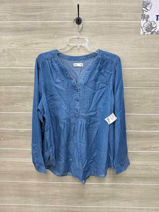 Croft & Barrow Blue Womens Women Size 16 Shirt