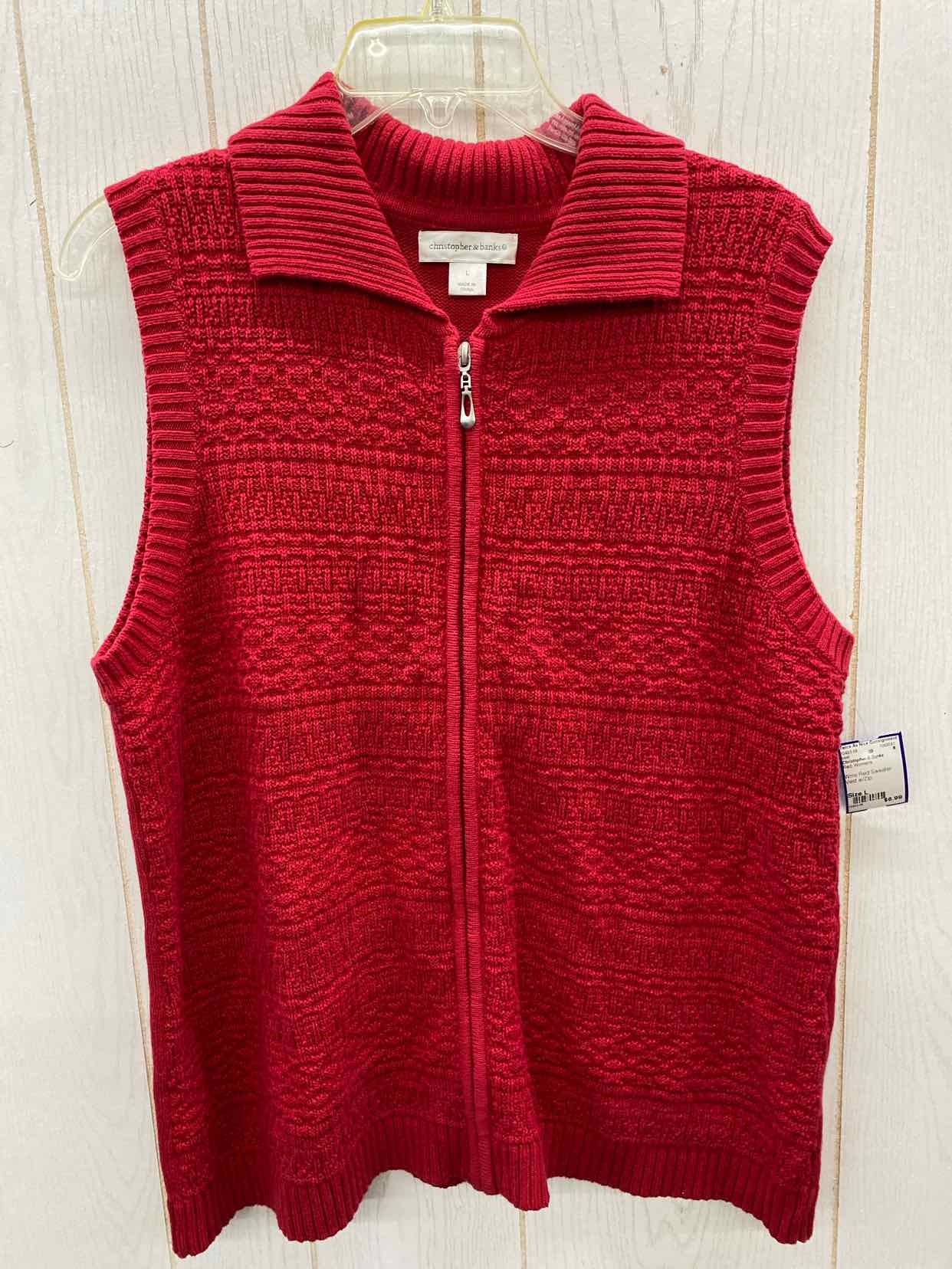 Christopher & Banks Red Womens Size L Vest