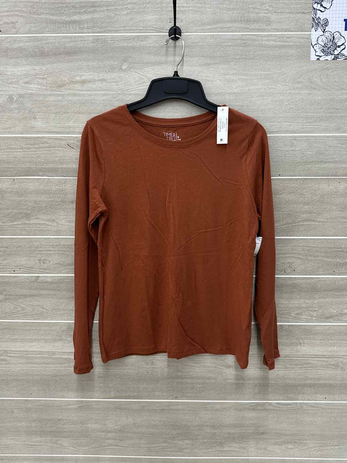 Time & Tru Brown Womens Women Size Small Shirt
