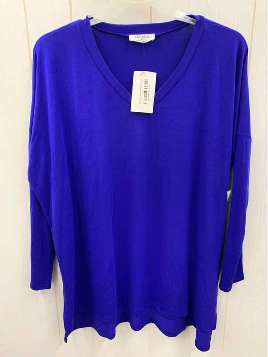 Zenana Blue Womens Size L Sweater