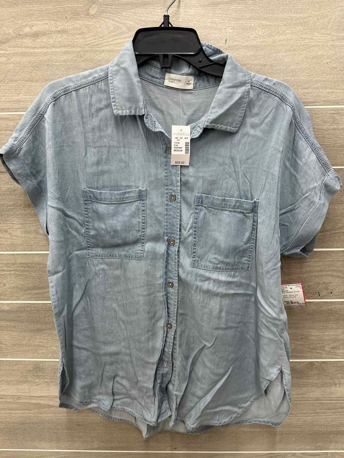Maurices Size M Blue Womens Shirt