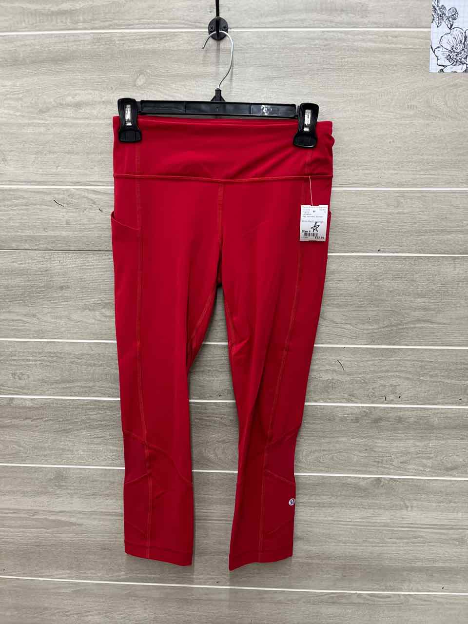Lululemon Size 4 Red Womens Leggings
