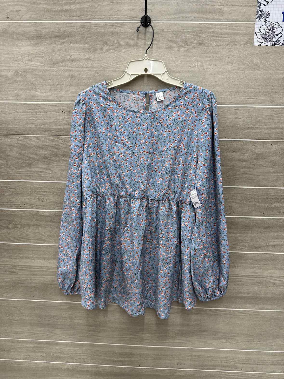 H&M Size L Blue Maternity Shirt