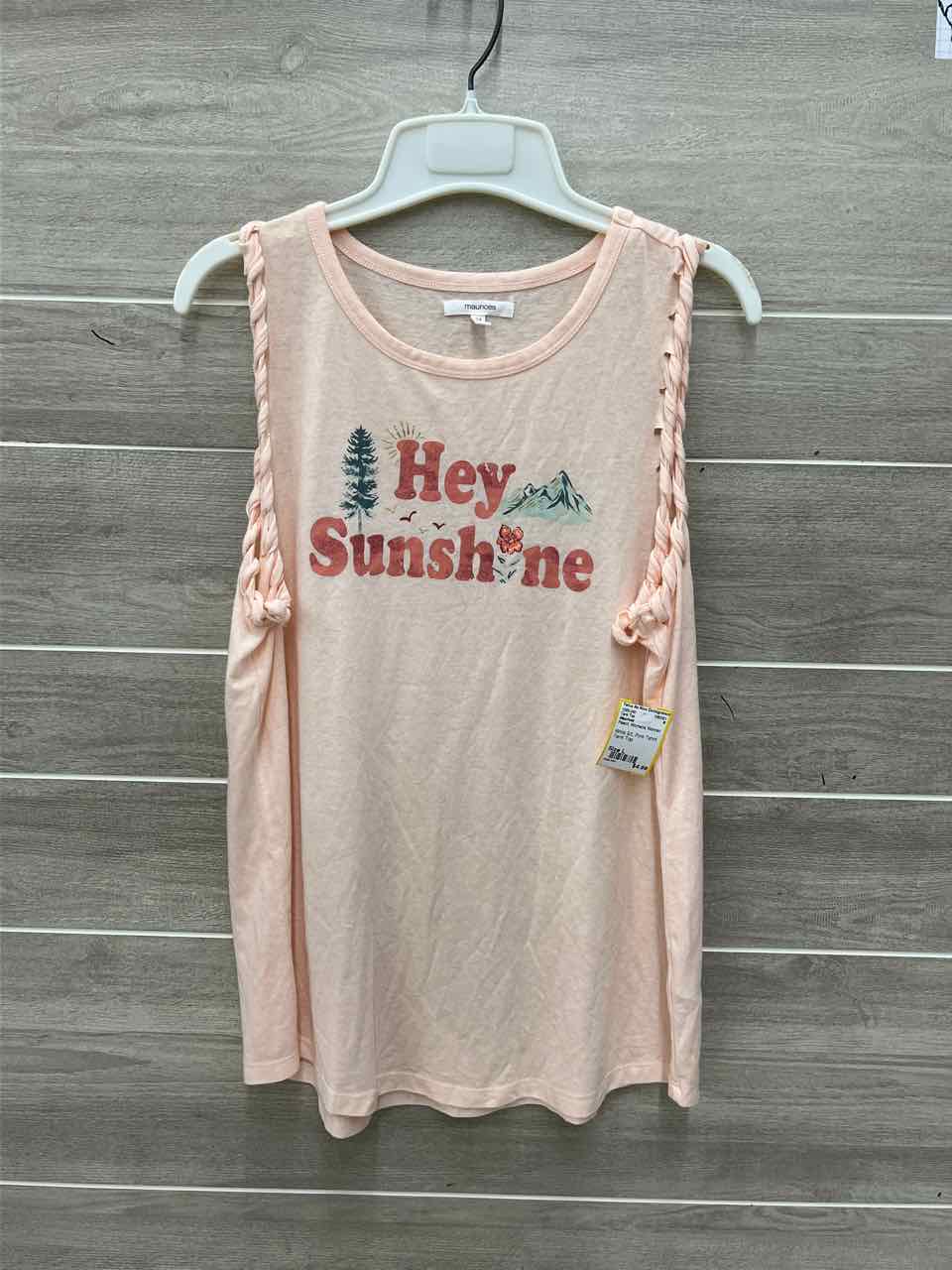 Maurices Peach Womens Women Size L Tank Top