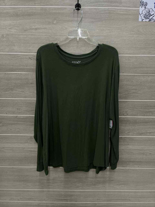 Terra & Sky Olive Womens Size 3X Shirt