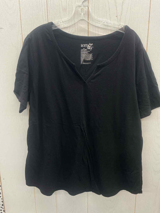 Terra & Sky Black Womens Size 16/18 Shirt