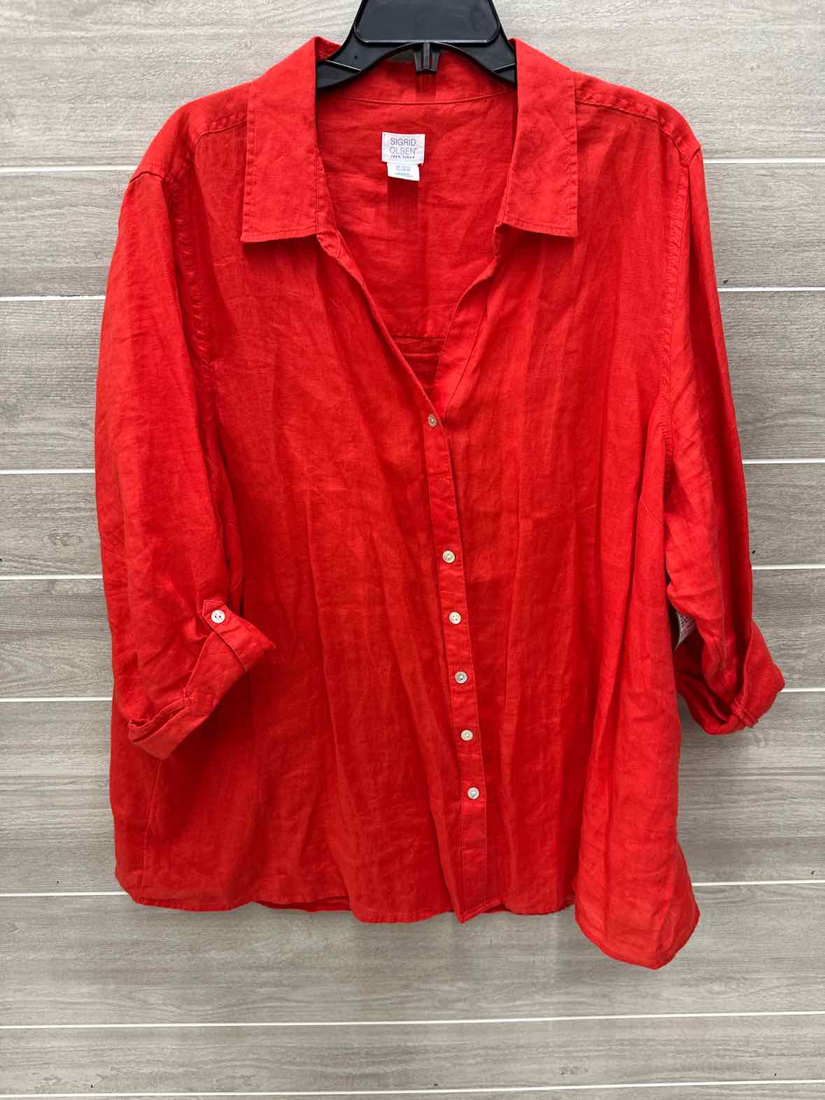 Sigrid Olsen Red Womens Size 3X Shirt