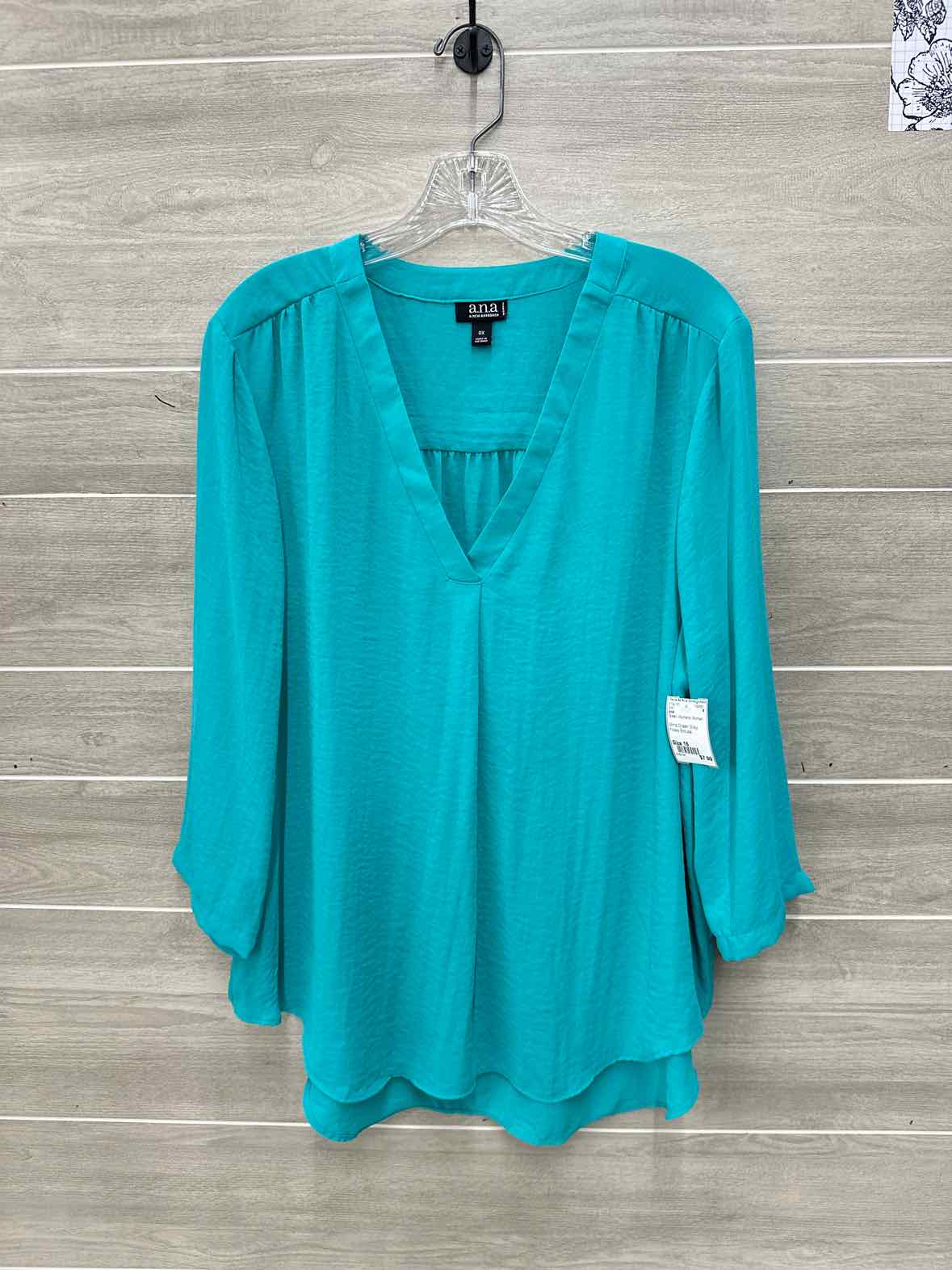 ANA Green Womens Women Size 16 Shirt