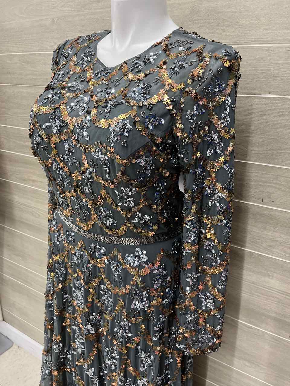 MAC DUGGAL Size 14 Gray Womens Gown/Evening Wear