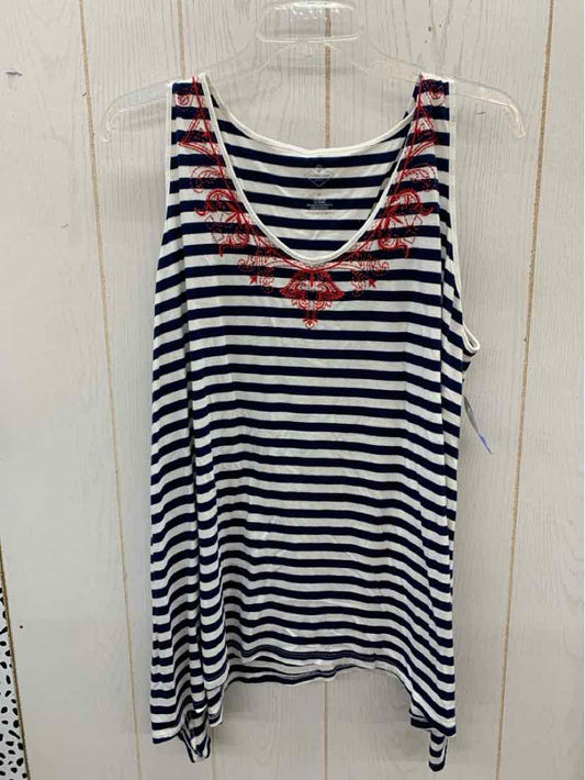 SJB Blue Womens Size 1X Tank Top