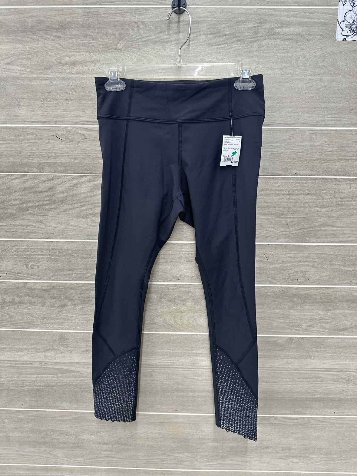 Lululemon Size 6 Black Womens Leggings