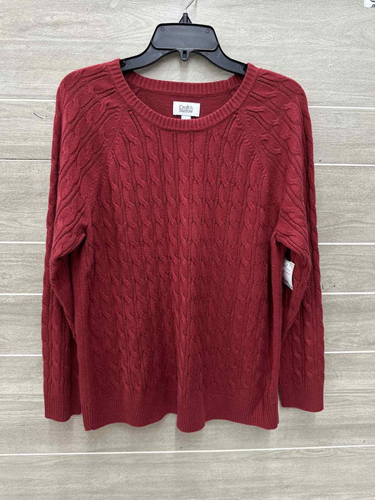 Croft & Barrow Size L Red Womens Sweater