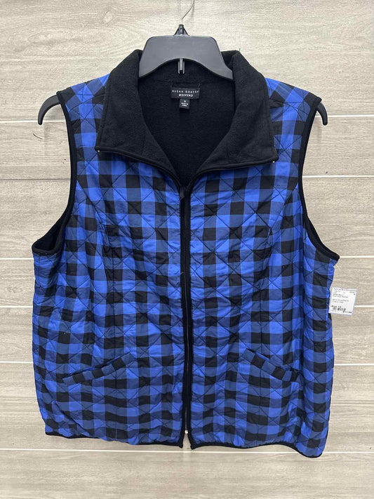 Susan Graver Size 1X Blue Plus Vest
