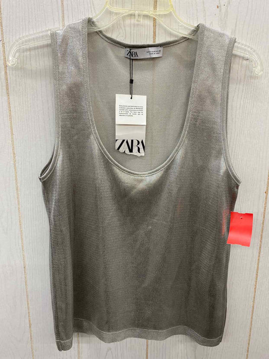 ZARA Gray Womens Size M Tank Top