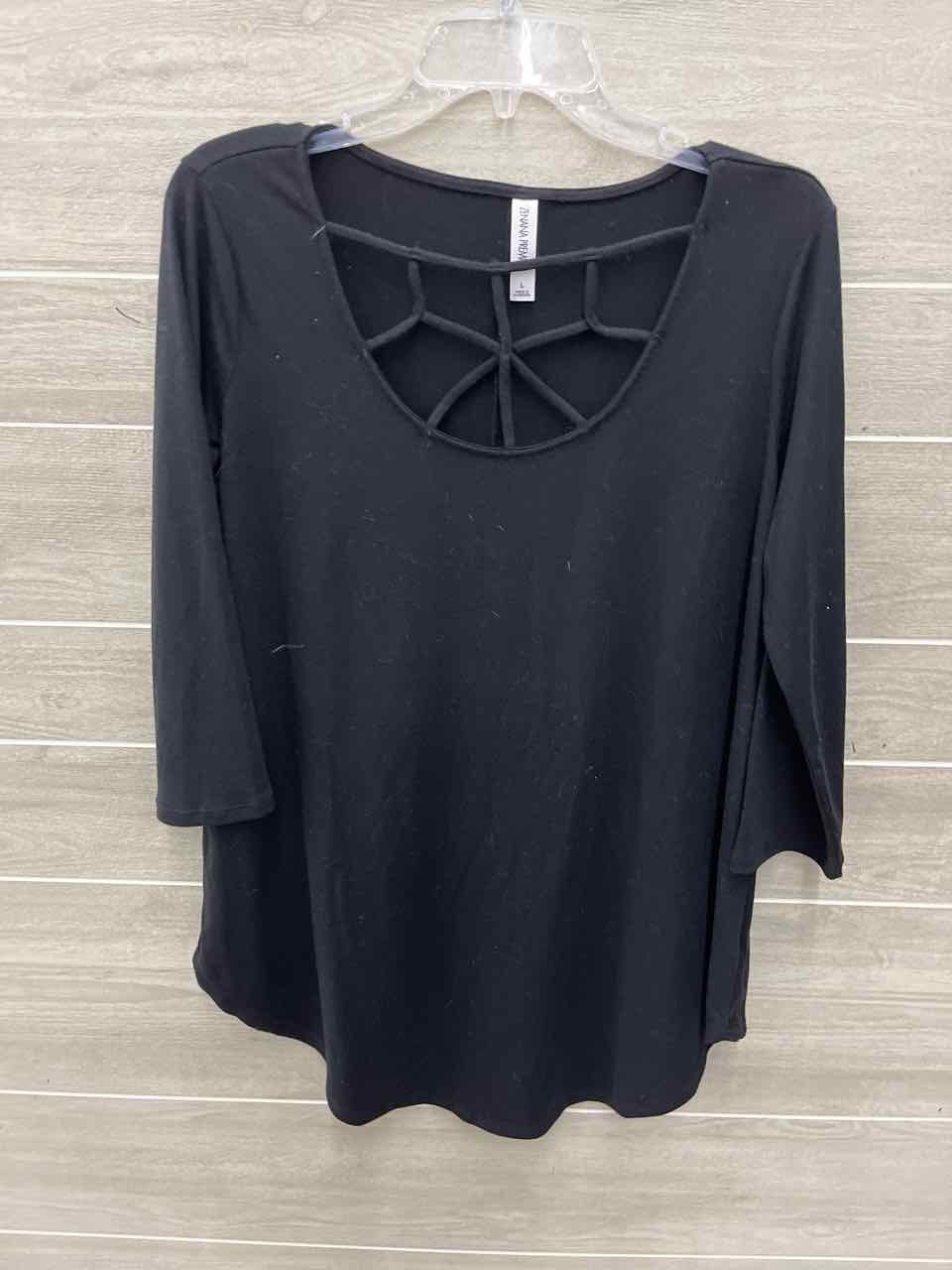 Zenana Size L Black Womens Shirt
