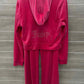 JUICY Size XL Pink Womens Pant Set