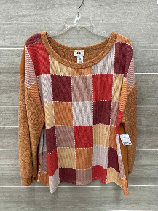 Bibi Size L/XL Orange Womens Shirt