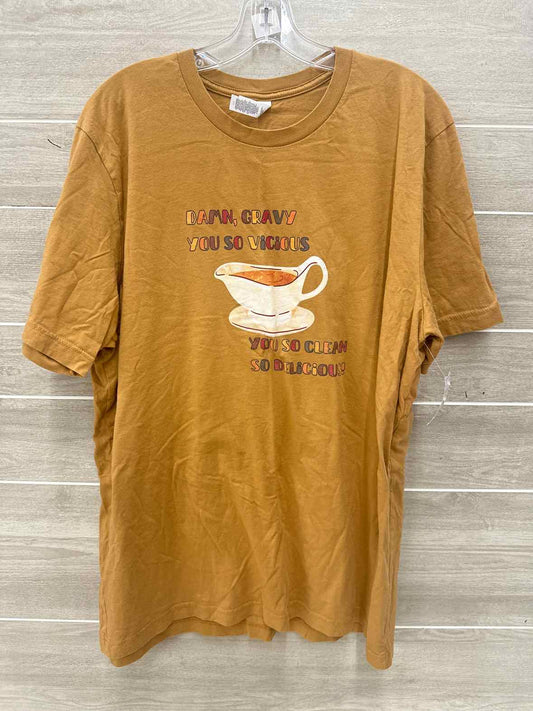 Size XXL Brown Plus Shirt
