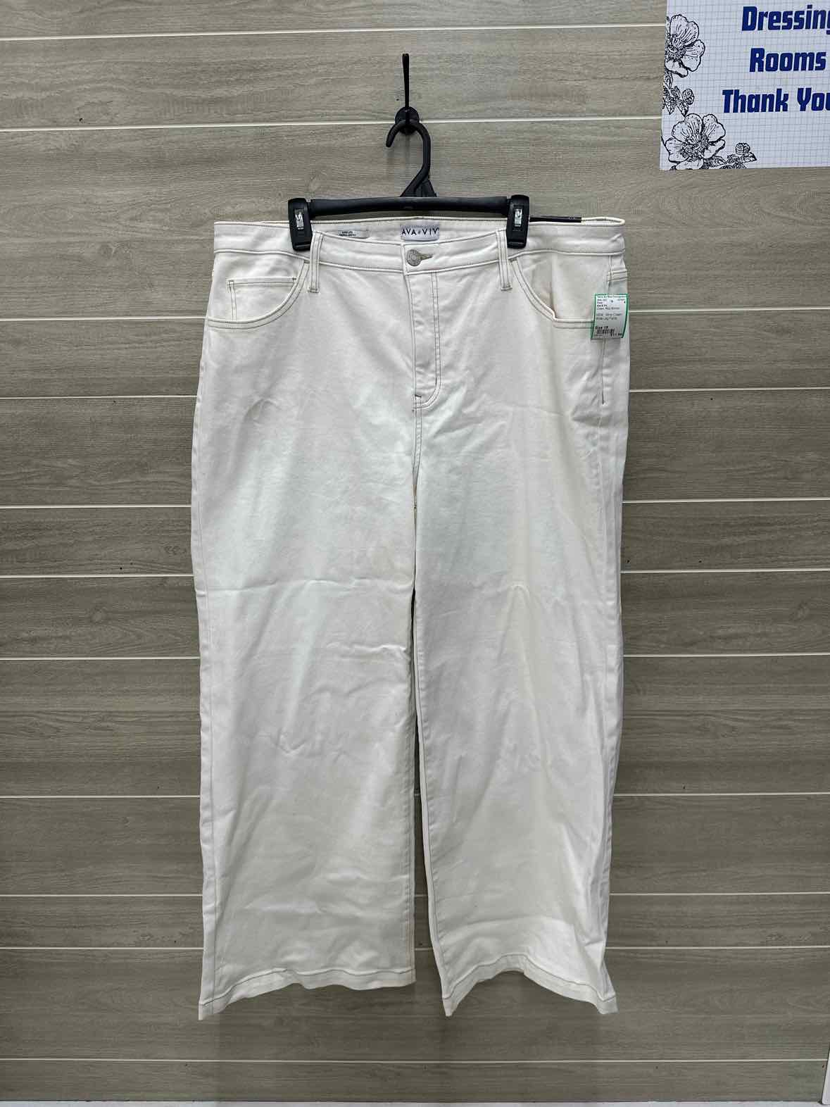 Ava & Viv Size 18 Cream Plus Pants