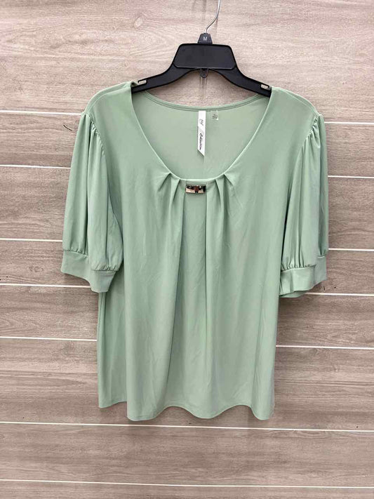 NY Collection Green Womens Women Size XL Shirt