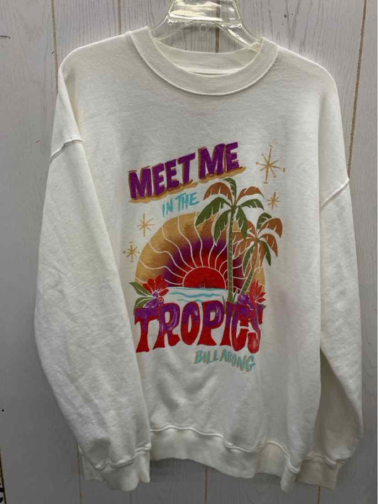 Billabong White Womens Size S/M Sweatshirt