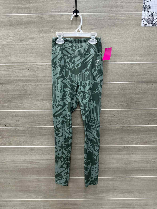 Gym Shark Size XS Green Womens Leggings