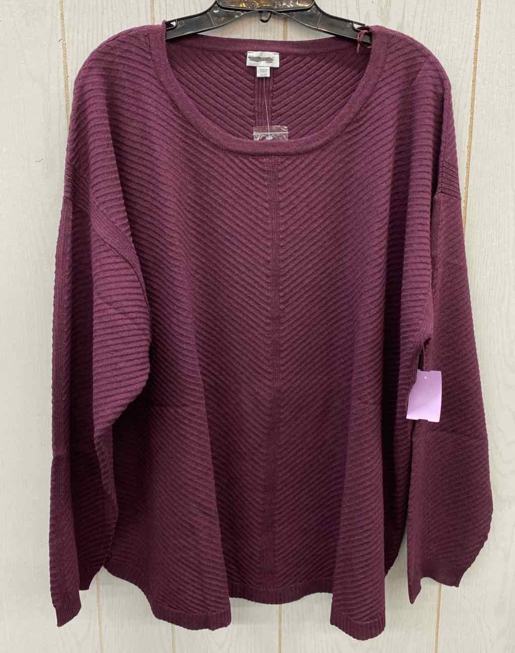 Ave Burgundy Womens Size 26/28W Sweater